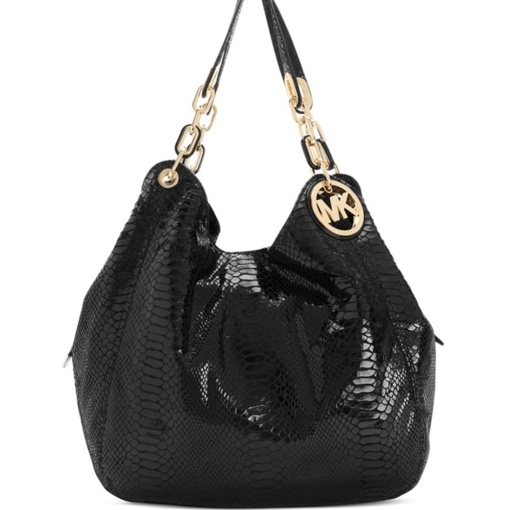 Michael KORS Patton python leather Fulton bag